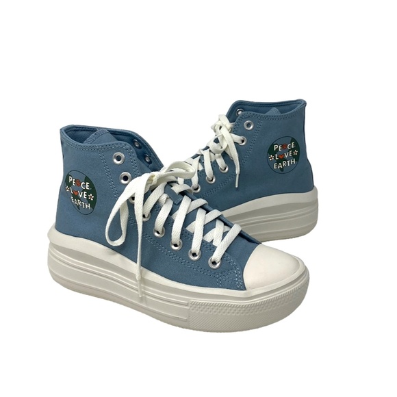 Converse Ctas Move Platform Shoes Skate Sneakers Women Size Blue Canvas A08194C - Picture 5 of 10